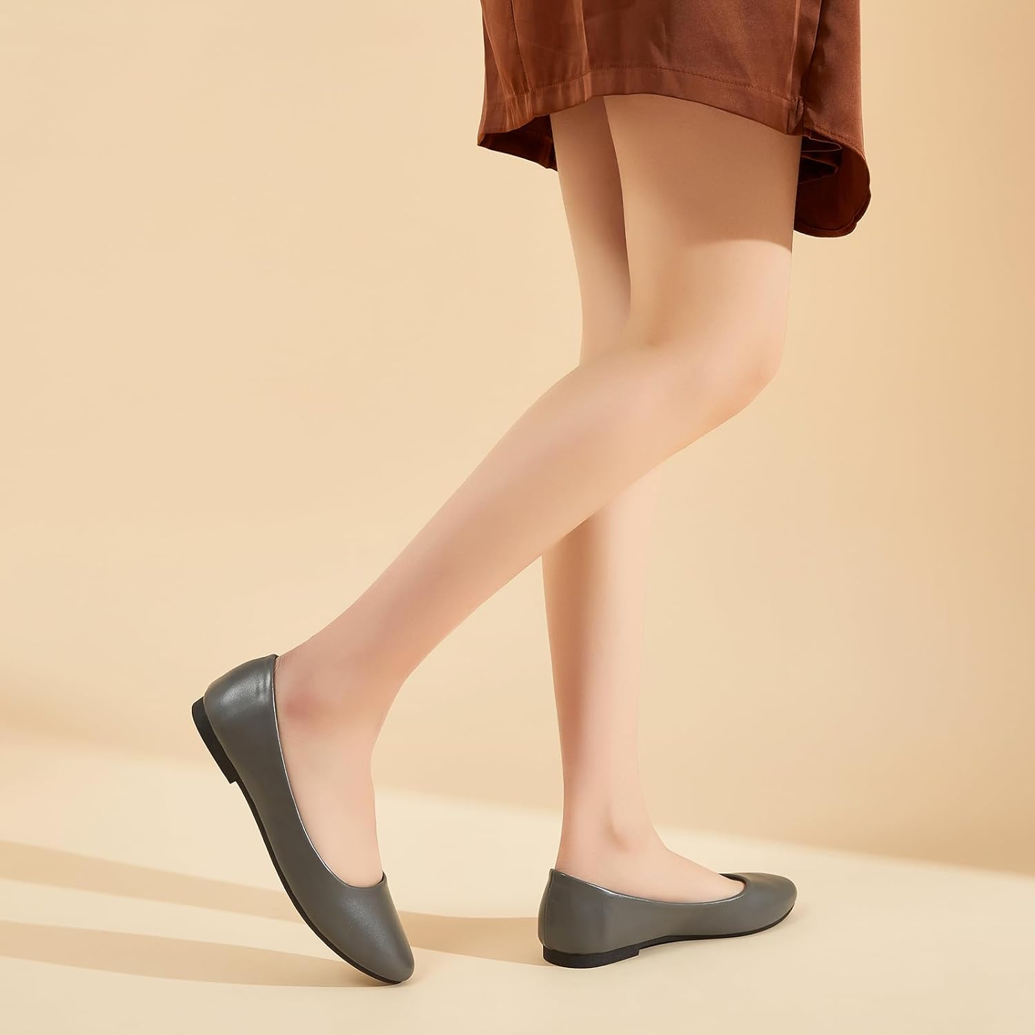 Hash Bubbie Women's Flats Shoes Ballet Flats Dress Shoes Comfortable PU Leather Slip on Shoes for Women - Image 8