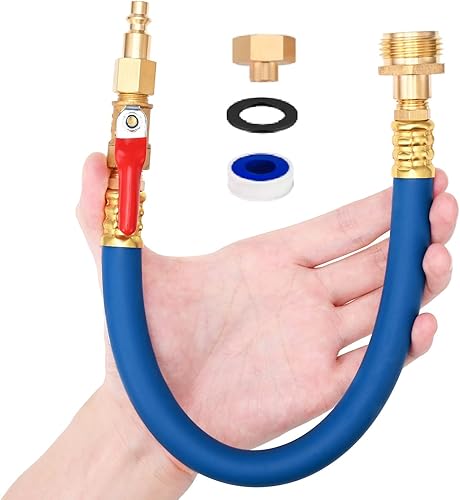 HHYOOSOO Sistema de aspersor Winterize de 12 pulgadas autocaravana barco caravana y remolque de viaje compresor de aire de conexión rápida enchufe a