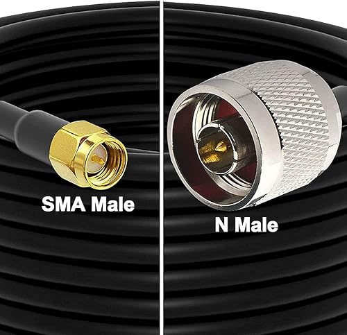 Miniatura 5 de onelinkmore Antena RG58 N macho a SMA macho de baja pérdida Cable coaxial RF de 75 pies y aplicaciones de radio bidireccional Cable de cobre puro de