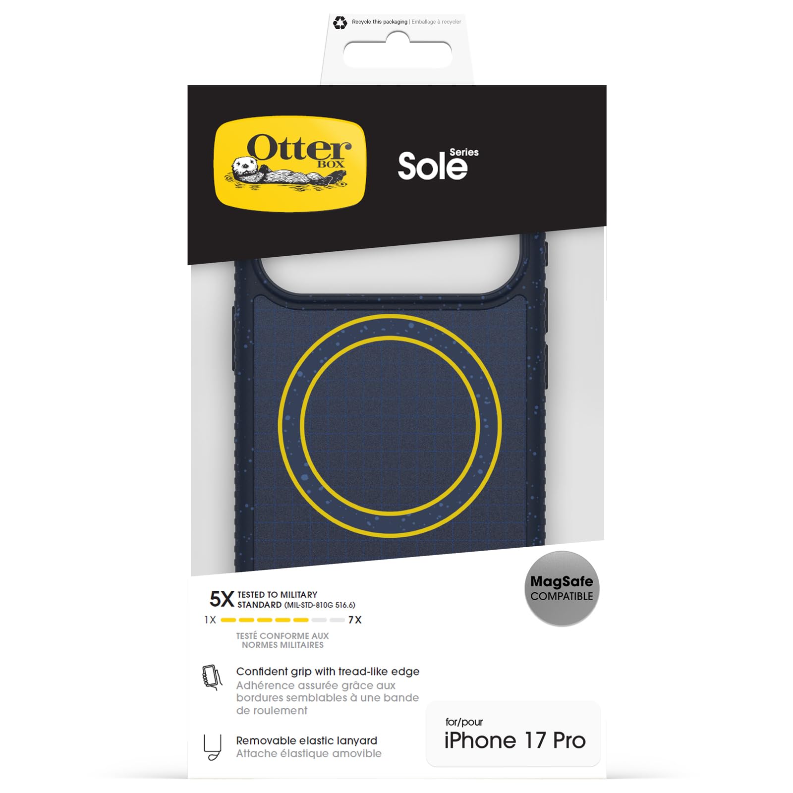 OtterBox Sole Series MagSafe Case for iPhone 17 Pro, Shockproof, Drop proof, Protective Case, 5x Tested to Military Standard, Blue