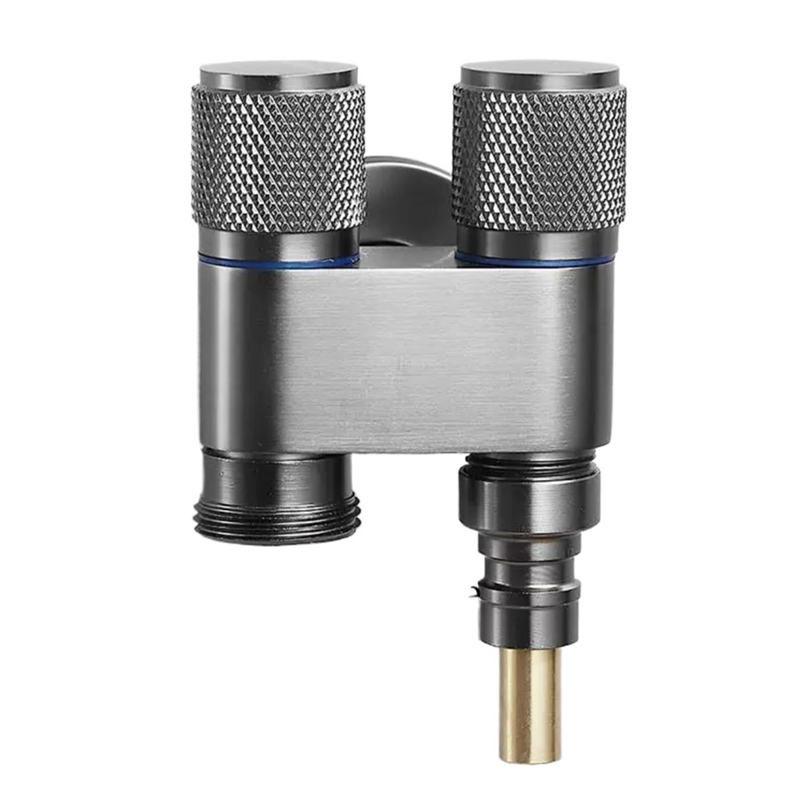 ZYCHSJXA Multi-Function Faucet Brass in Two Out Triangle Valve Angle Switch G1/2" Male Thread Stop(3)