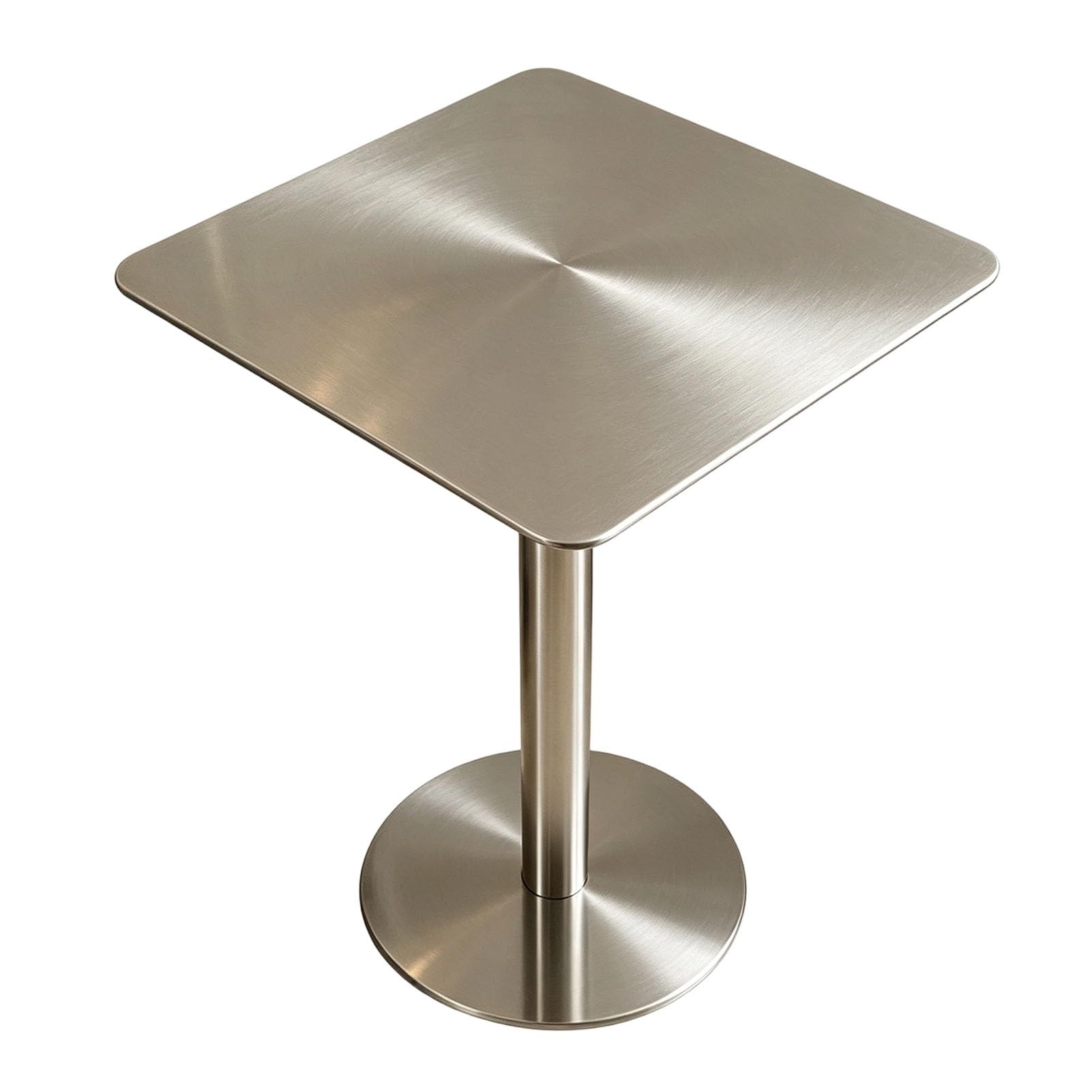 Mesa Cuadrada Moderna de Acero Inoxidable para Bar, bistró, cóctel, Desayuno, Cocina, Bebida, cóctel
