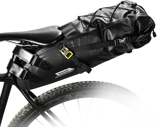 Rhinowalk Bike Saddle Bag 2.5L 5L 10L 13L Waterproof Cycling Tail Bag Strap-on Bike Under Seat Bag for Mountain Road MTB Bike