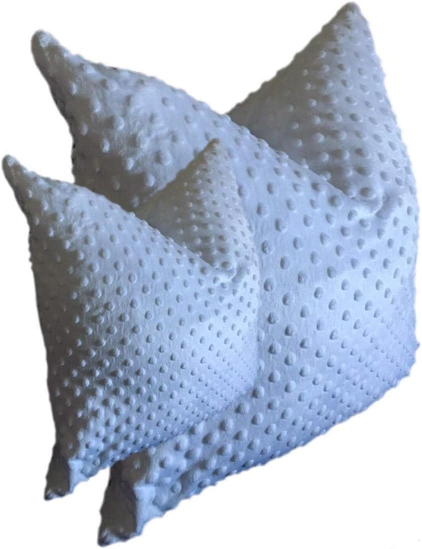 luvfabrics Pillow Cover 2 Pack Minky Dot White, Minky