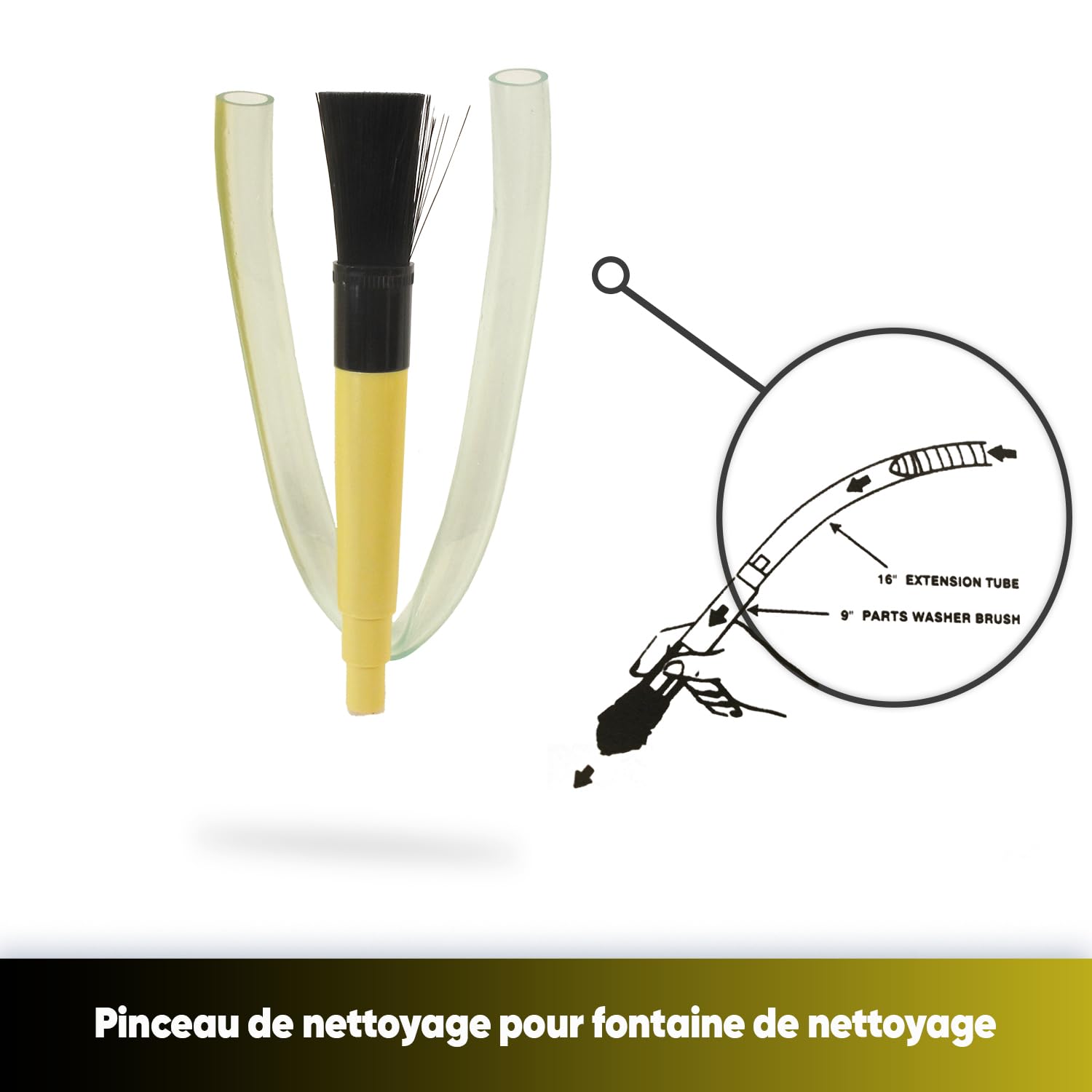 UNIVERSEL - Pinceau De Nettoyage Pour Fontaine De Nettoyage - Multi-Surface - À Fixer Sur La Fontaine