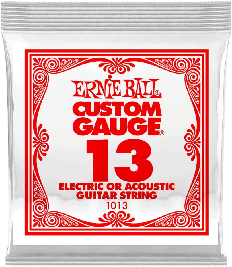 Nickel Plain Single Guitar String .013 Gauge 6-Pack