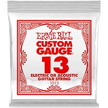 Ernie Ball Nickel Plain Single Guitar String .013 Gauge 6-Pack