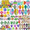 118 Pcs Party Favors for Kids, Pop Fidget Toys, Treasure Box Toys, Classroom Prizes, Pinata Filler Goodie Bag Stuffers, Treasure Chest, Carnival Prize Box Toys for Boys Girls 4-8-12