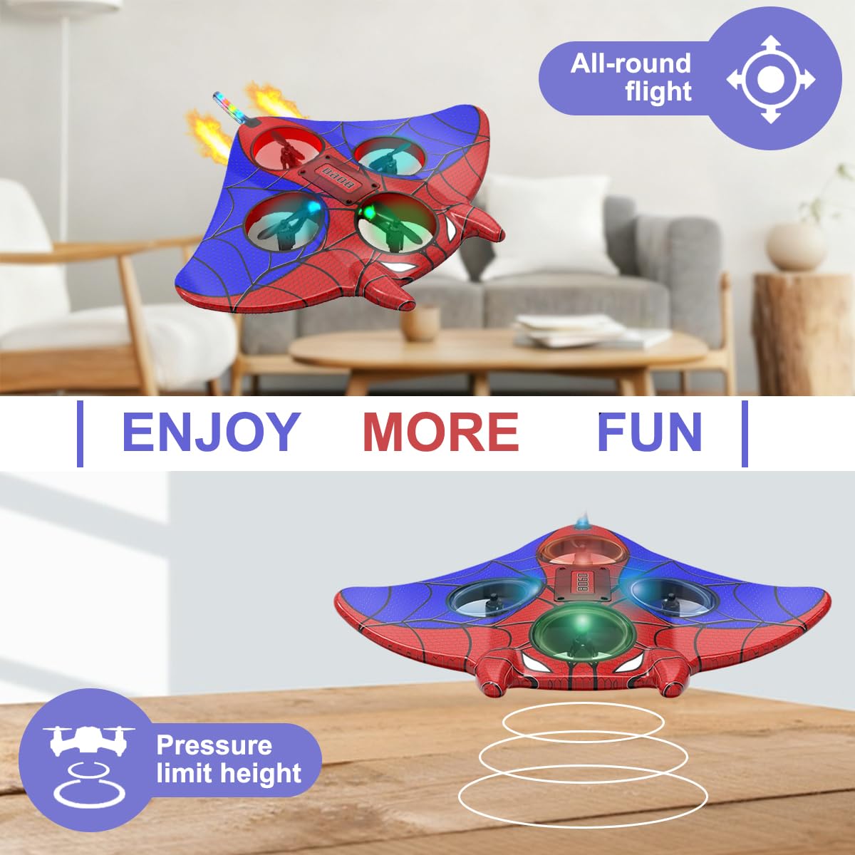 RC Plane Toy for Kids 2.4GHz Remote Control Plane RC Aeroplane Toys, with 360° Flips and Flash Light - Image 4