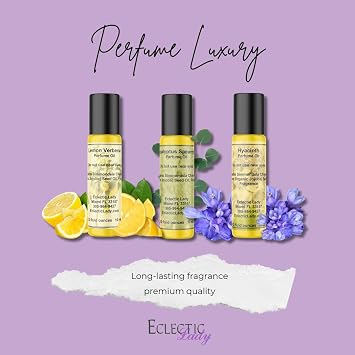 Hyacinth Perfume Oil, 0.3 Oz Portable Roll-On Fragrance with Long-Lasting Scent, Delightful Essential Oils with Real Floral Fresh Aroma for Spring & Summer Season For Daily Use
