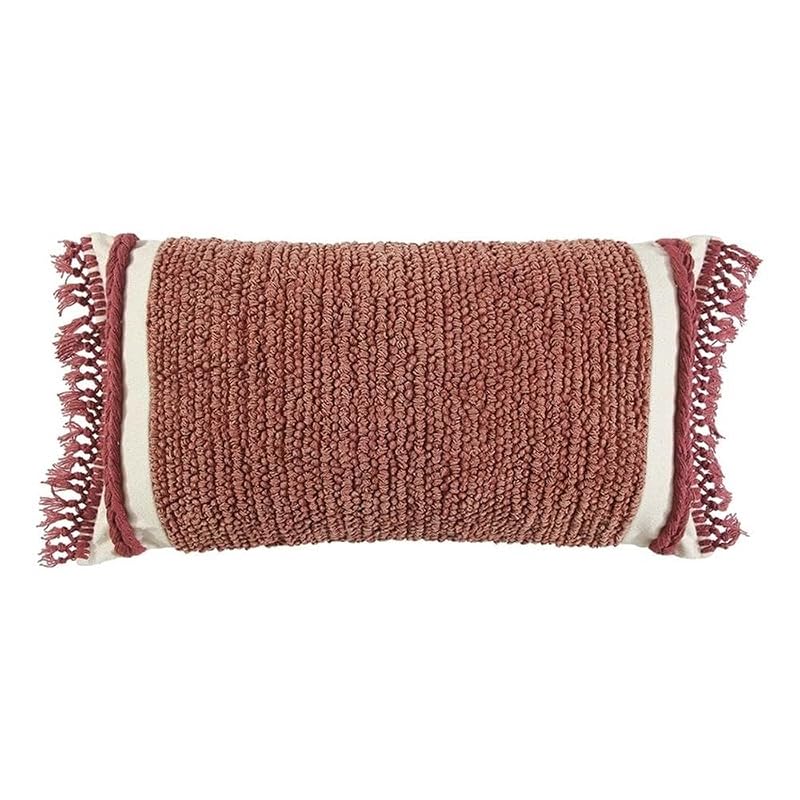 Rizzy Home 14" x 26" Poly Filled Pillow with Woven Cotton Cover-Rust
