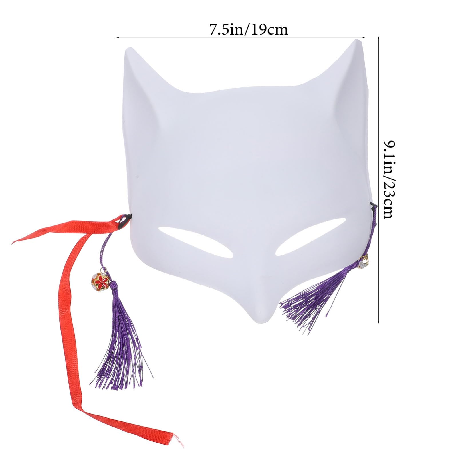 BESPORTBLE 2pcs DIY Fox Masks Blank Party Masks for Masquerade Halloween and Special Events for Adults to Paint and
