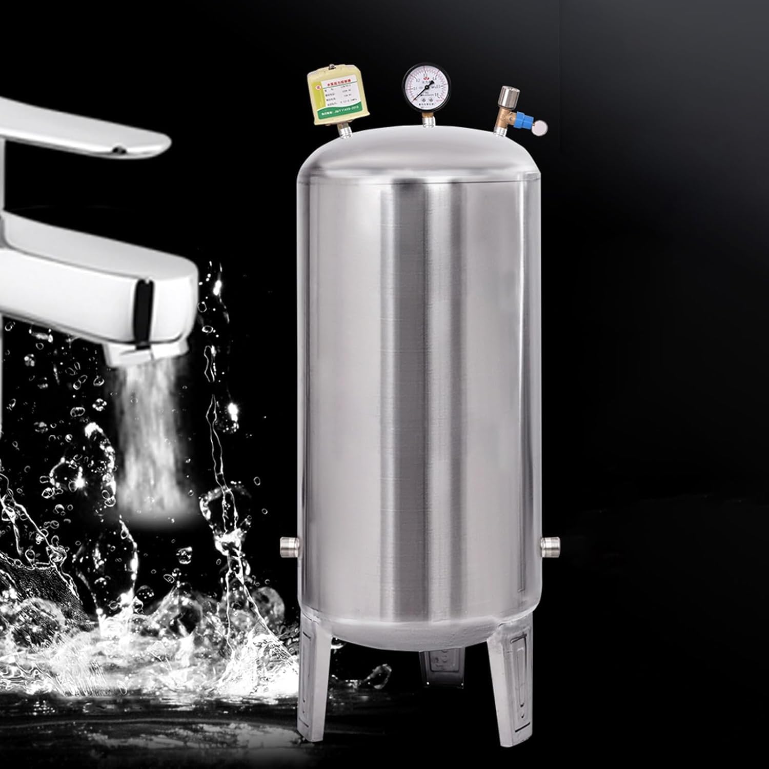 Réservoir sous pression vertical 60L 15.9Gal en inox 304 pour pompe de puits