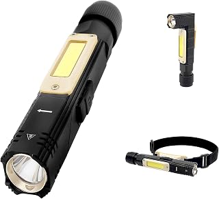 Glowcraftco Rechargeable FlashLights | Pen Tactical flashlights | led Flashlight 90 Degree Mini Flashlight | 200 lumens Flash Light | EDC Gear Easy to Carry | Splash Resistant