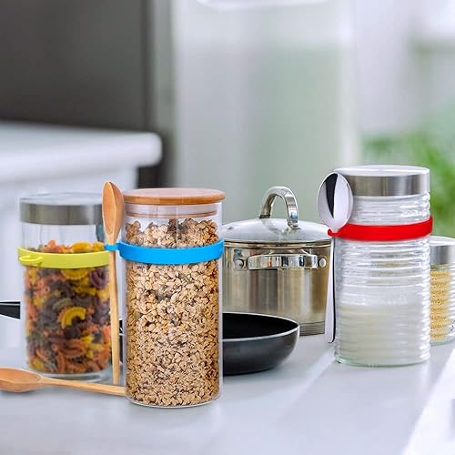 Miniatura 2 de Sunsetbaby Soporte hermético para cuchara para almacenamiento de alimentos de cocina, añade función de almacenamiento de cuchara para todos entre