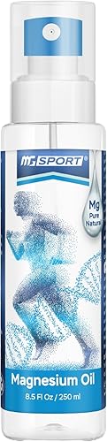 Spray de aceite de magnesio puro – 8.5 onzas líquidas – Cloruro de magnesio 100% puro de alta absorción sin conservantes del Mar Muerto y agua