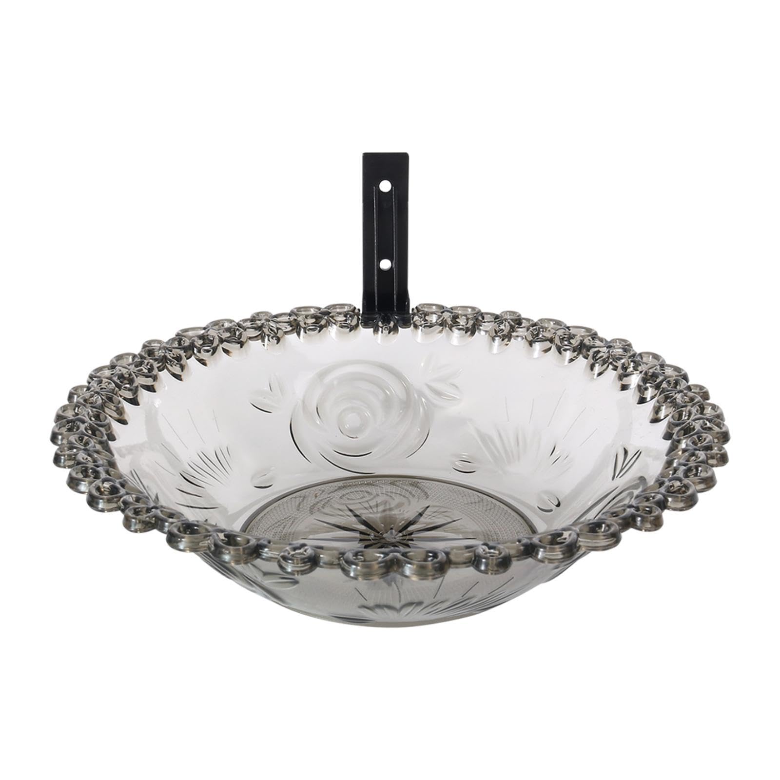 CALANDIS Wall-Mounted Bird Bath Large Capacity Bird Water Bowl for Terrace Lawn Patio Gray | Clamps & Vises | Bird & Wildlife Accessories-image-45