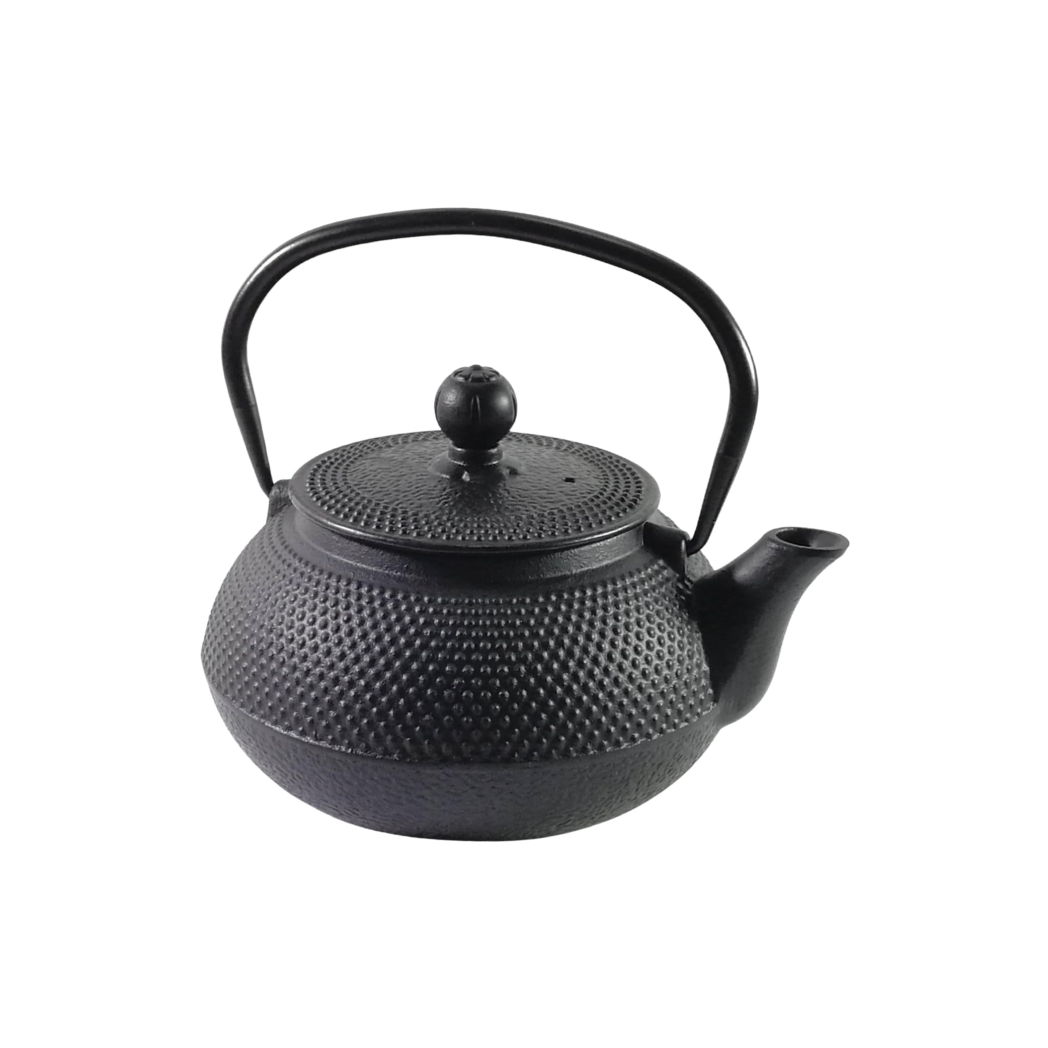 Buckingham Tetsubin Japanese Style Cast Iron Tea Pot 0.8 Litre, hob Nail Design, Black, 800 ml
