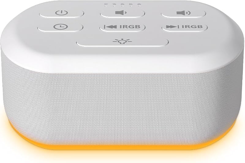 Brown Noise Sound Machine 30 Soothing Sounds White Noise Machine with 12 Night Light Colors Sleep Machine for Adults Baby Kids 36 Volume Levels Noise Canceling for Office Home Privacy