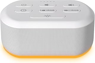 Brown Noise Sound Machine 30 Soothing Sounds White Noise Machine with 12 Night Light Colors Sleep Machine for Adults Baby Kids 36 Volume Levels Noise Canceling for Office Home Privacy