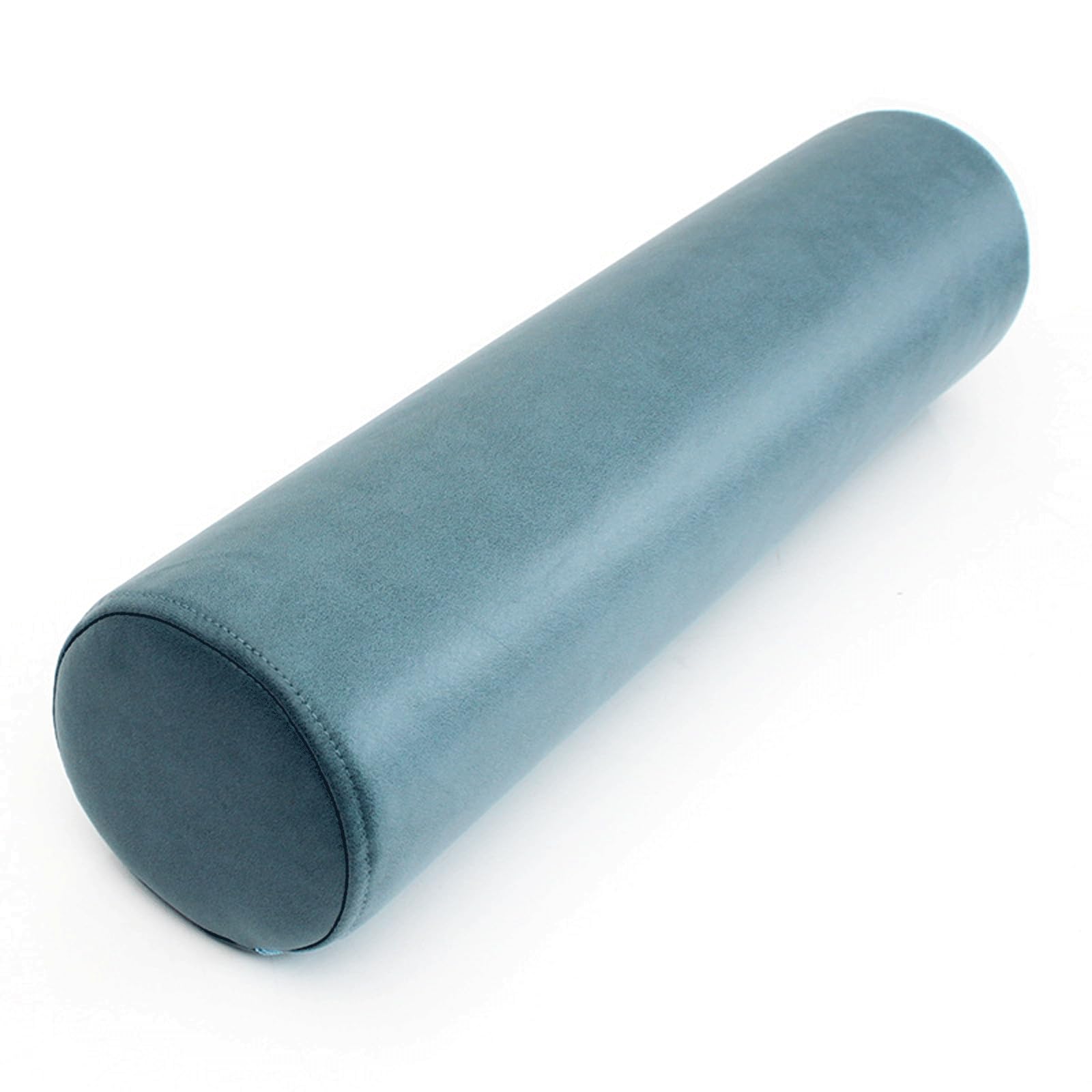 YTIAMO Premium Faux Leather Neck Roll Pillow, Ergonomic Cervical And Lumbar Support Bolster Pillow, Round Foam Pillow For Chair Sofa Bed Car Office Leg Cushion(Size:3.9x19.7in,Color:Blue)