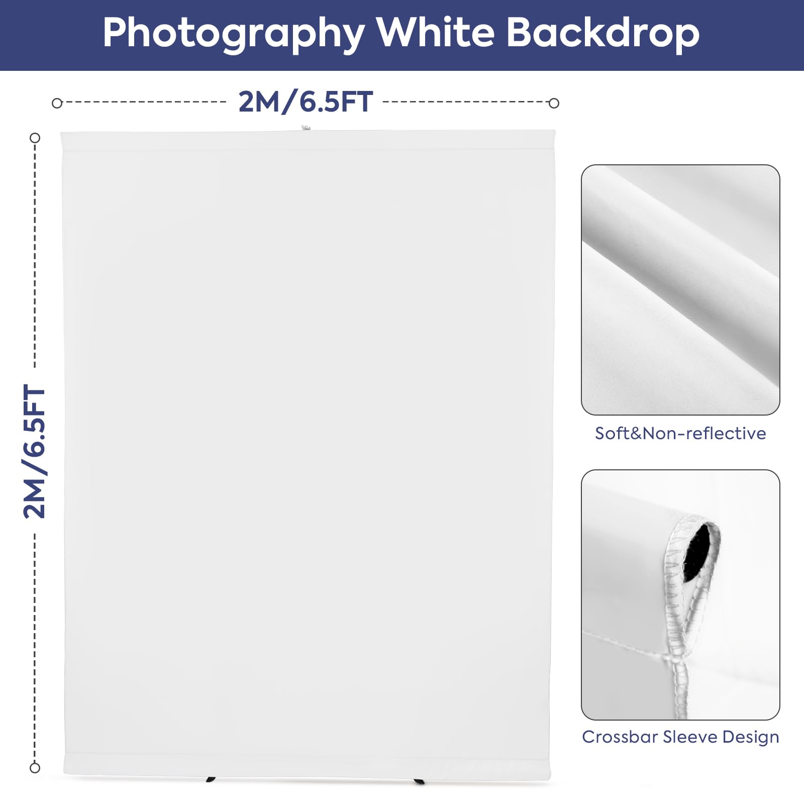 SEDGEWIN White Backdrop with Stand 6.5x6.5ft - Image 4