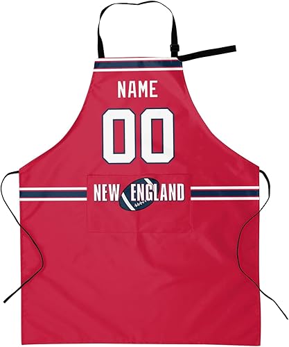 Miniatura 2 de Delantal con bolsillos, nombre personalizado y número, regalos personalizados para hombres y mujeres fanáticos del fútbol