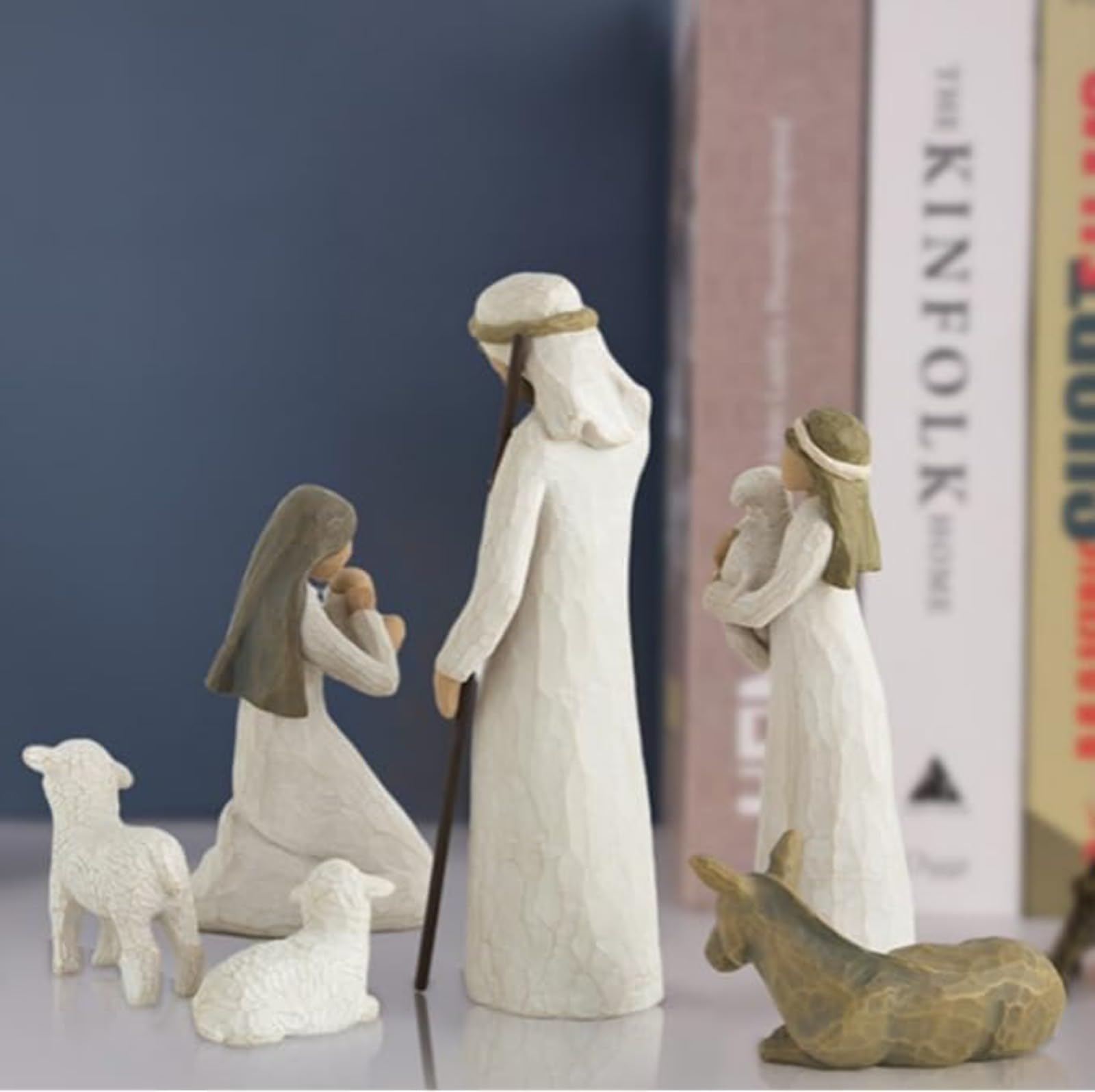 Figuras de Navidad,Nacimiento Belen Navidad,Nacimiento Sagrada FamiliaDecoración,Figuras Navidad,Belen Navidad,Juego Figuras Belén Resina,Ideal para decoración del hogar o del jardín