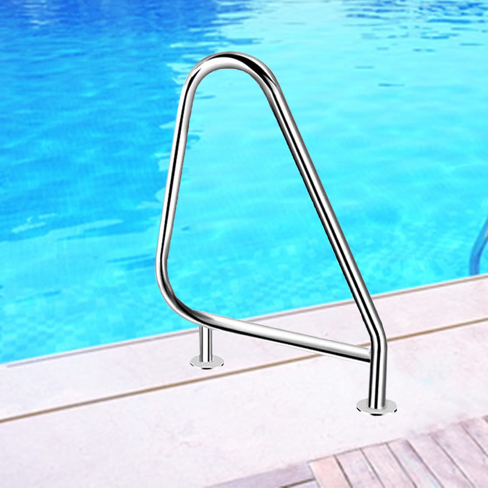 Garde-corps de piscine en acier inoxydable au design architectural épuré