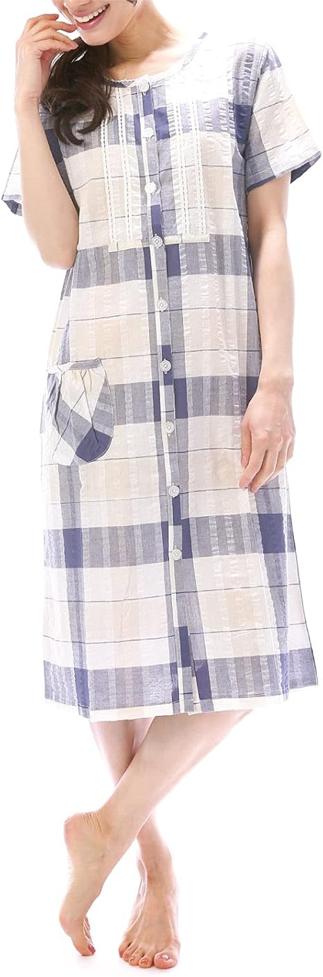 Amazon Nishiki ニシキ ネグリジェ パジャマ レディース 半袖 綿100 サッカー素材 肌に優しい 夏 薄手 前開き ひざ丈 ルームワンピース ルームウェア 部屋着 ルームワンピース ネグリジェ 通販 Amazon Nishiki ニシキ ネグリジェ パジャマ レディース 半袖 綿100 サッカー素材 肌に優しい 夏 薄手 前開き ひざ丈 ルームワンピース ルームウェア 部屋着 ルームワンピース ネグリジェ 通販