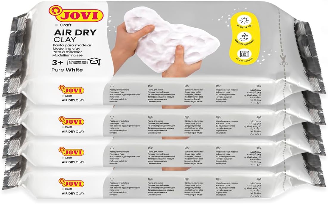 Jovi - Air Dry Clay, Set of 3 Units, 1.1lb Each, Total of 3.3 lb, No Oven Needed, Terracotta Color, Pottery Clay for Arts and Crafts Projects (P88/3)