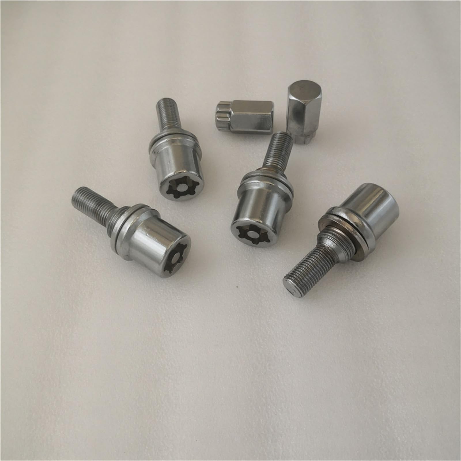 Tuerca de bloqueo M12x1.25 y tornillos de rueda para Citroen C5 Berlingo con adaptador antirrobo 6