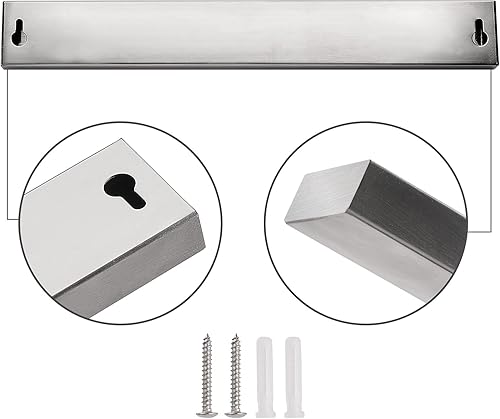 Miniatura 2 de Enkrio Tira magnética para cuchillos  Soporte magnético de acero inoxidable mejorado de 15.7 pulgadas para pared con tipo 3M, estante de barra