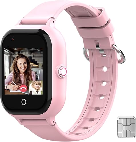 wonlex Reloj inteligente para niños con rastreador GPS y llamadas relojes inteligentes 4G para niñas y niños con tarjeta SIM cámara SOS videollamada