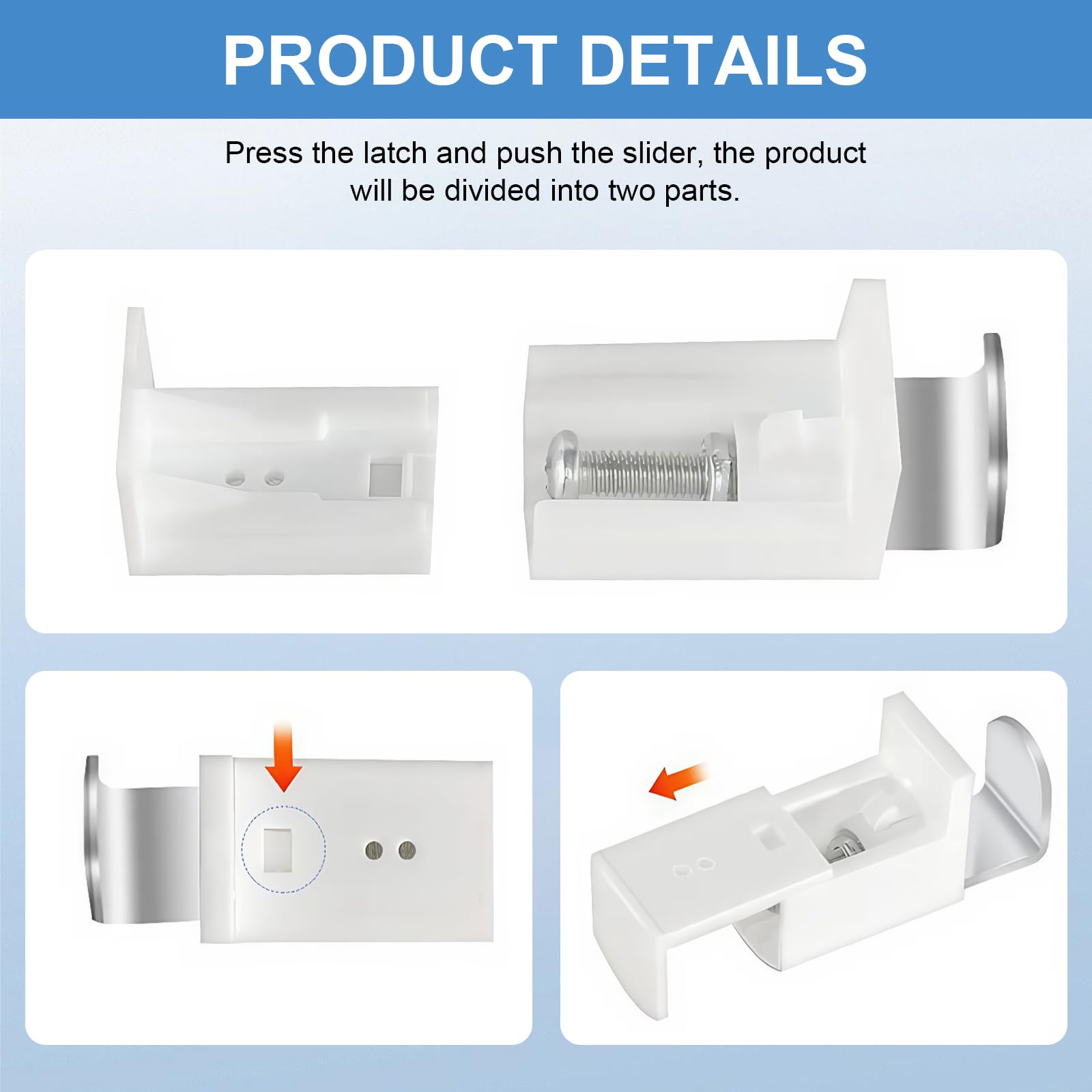 Zimoer Pack of 12 Pleated Blind Clamp Support Brackets - Image 3