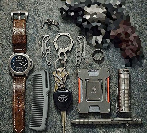 Ti-Edc Titanium Hair Beared Comb Handmade Premium Eco-Friendly Durable Pocket Wallet Comb #TOP6