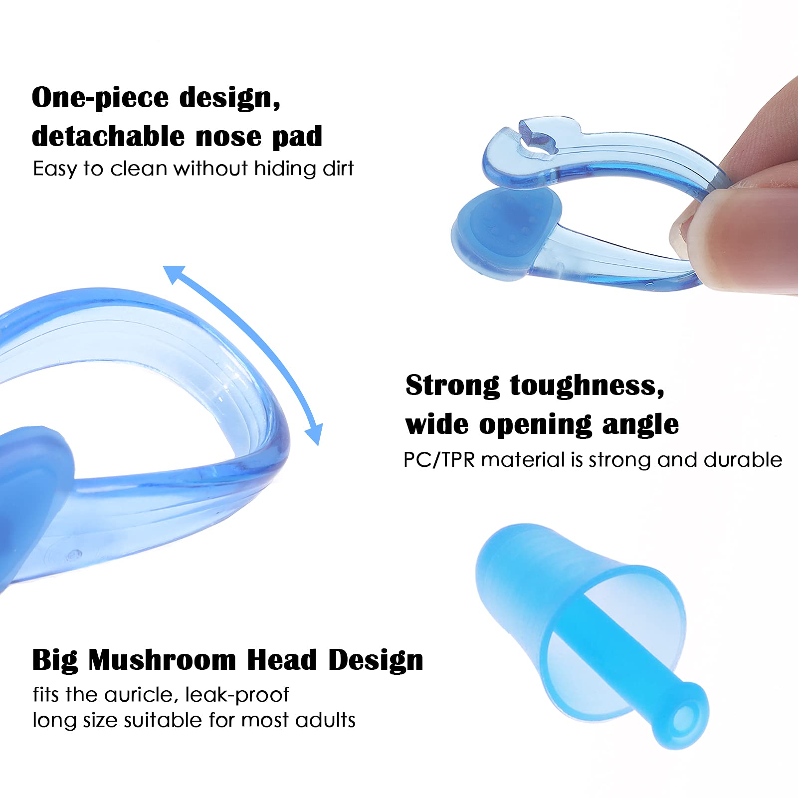Bouchons D'oreilles étanches - Lot De 4 Paires En Silicone - Pour Natation, Plongée, Douche - Réutilisables - 3