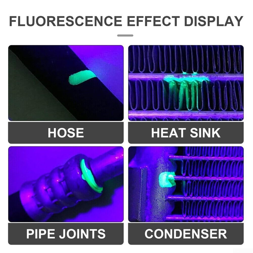 Outil de détection de fuite automatique AC, outils automobiles testeur de fuite de réfrigérateur, kit de lampe de poche UV, outil de test de fuite AC AC lampe de poche réfrigérante