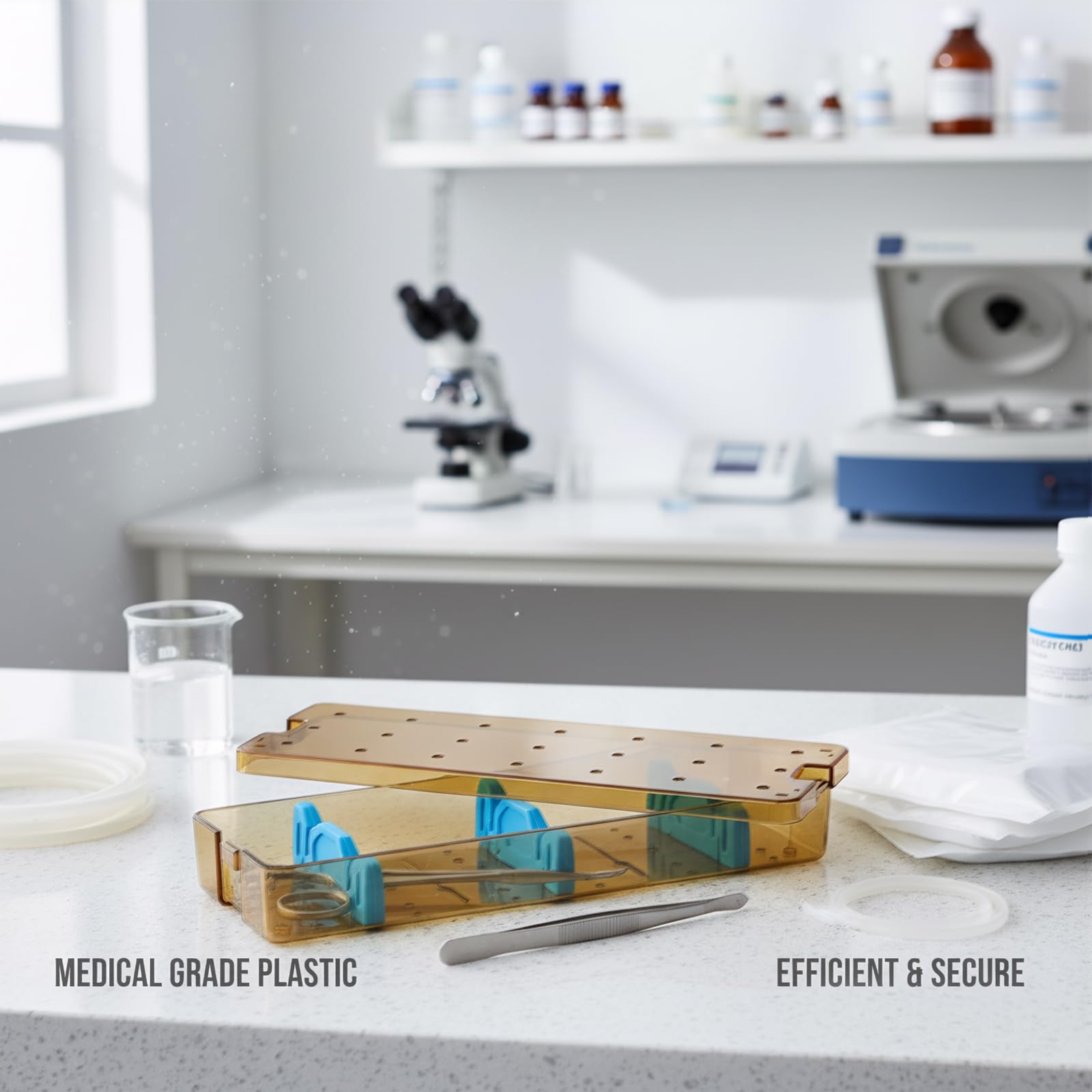 Scatola di sterilizzazione dell'endoscopio del silicone dell'autoclave 2 insiemi PPSU scatola di plastica di disinfezione per strumenti strumento