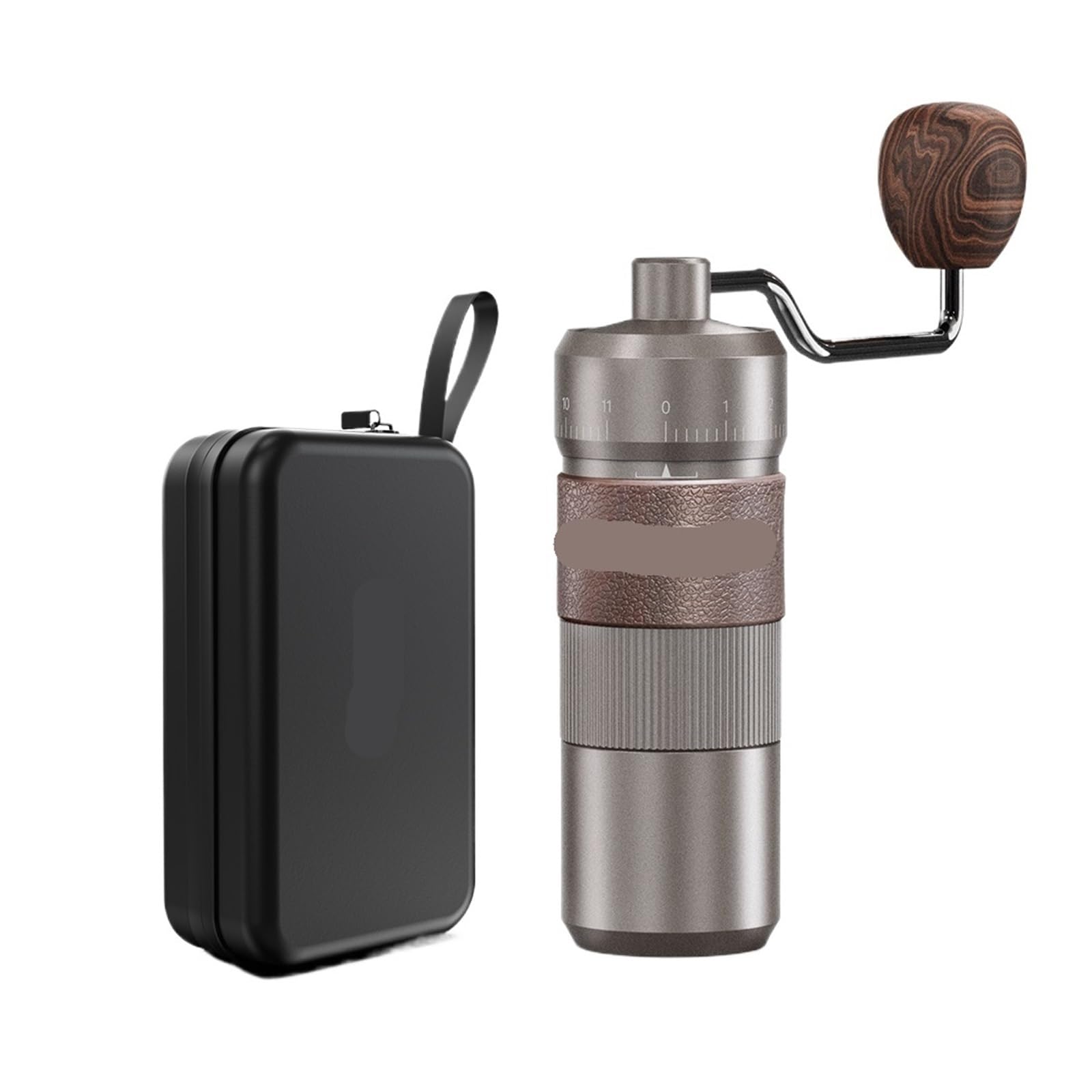 Compatibile con macinacaffè manuale Macina conica in alluminio capacità 22 g Mano 11 livelli di versamento regolabili