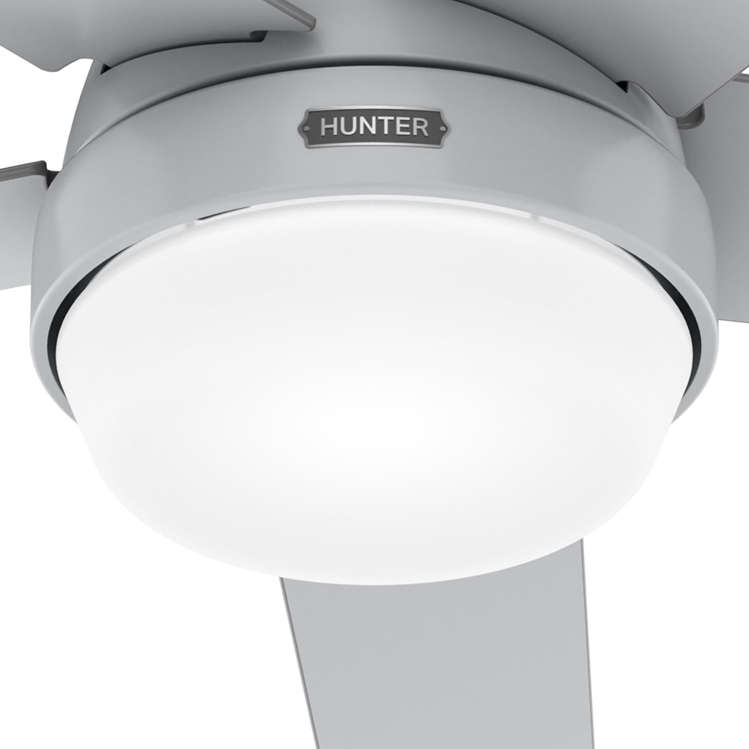 Hunter Fan 52 inch Casual Dove Grey Indoor Ceiling Fan with LED Light Kit and Remote Control for Living Room, Bedroom, Farmhouse, Kitchen (Renewed)