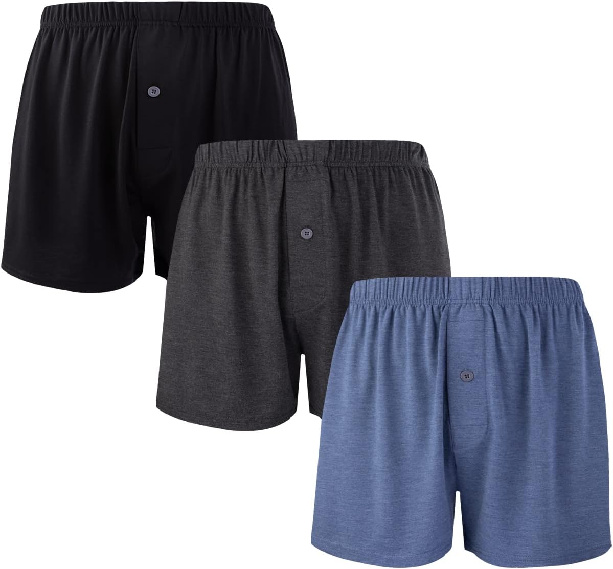 - Mens Boxers Short Classic Fit Soft Casual Underwear Loose Breathable Boxer Shorts for Men