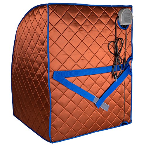Durasage Infrared Sauna | Large Portable Low Emf/Emr Indoor Sauna With Chair And Heated Footpad Included - Copper #TOP3