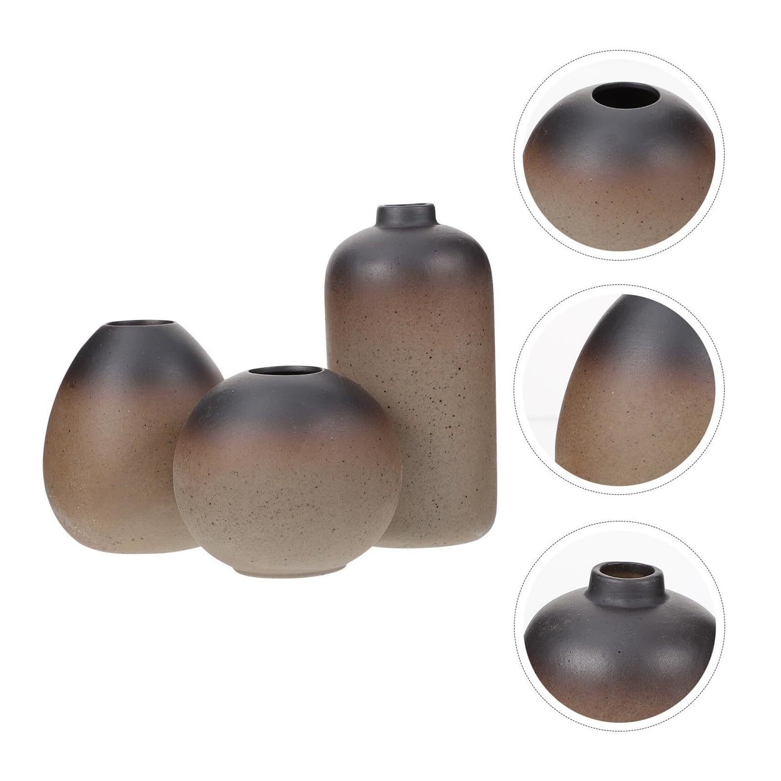Ładny zestaw mini ceramiczny wazon 3 szt. dekoracja domu Zen styl japoński vintage dekoracje na półki