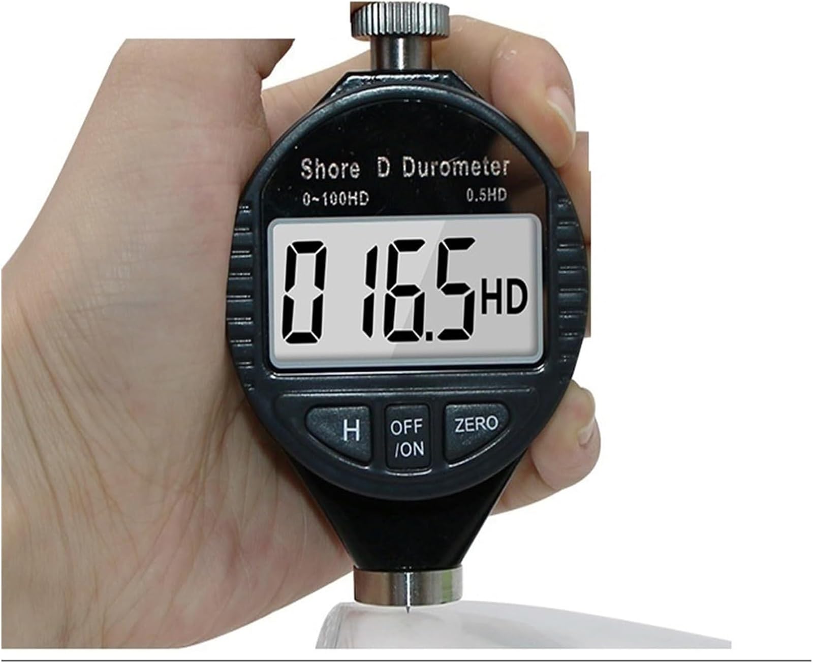 Medidor De Dureza, Durómetro Electrónico Shore, Esclerómetro, Carrera De Prensa: 0-2,5 Mm, Alta Precisión Y Respuesta Rápida, para Neumáticos De Plástico con Gel De Sílice