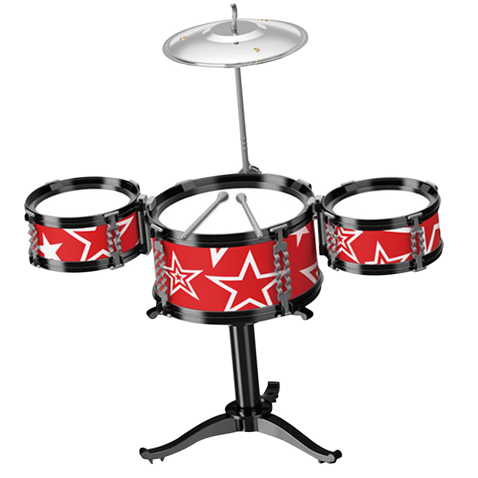 Omabeta Kleinkind-Schlagzeug für Kinder, Lustiges Jazz-Miniband-Rock-Set mit Musikinstrumenten, für Jungen und Mädchen, aus Sicherem ABS-Material (Schlagzeug-Set)