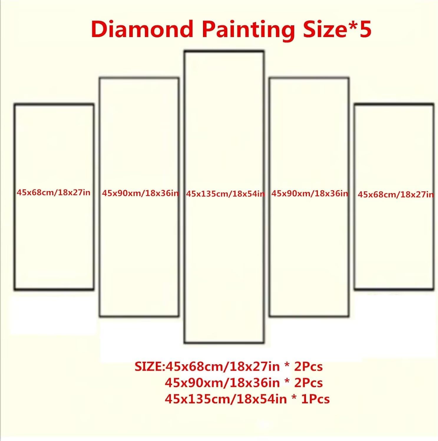 Zestaw 5 sztuk diamentowych malarstwa ryb lotosu diamentowego zestawy artystyczne dla dorosłych, pełne wiercenie diamentów, malowanie według numerów, dla dzieci, 5D, DIY, kryształowe rękodzieło, dla