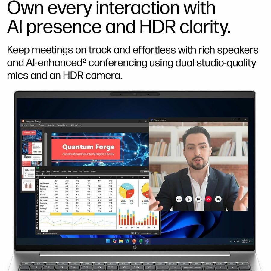 Image of HP ProBook 4 G2a 16 inch Touchscreen Copilot+ PC Notebook - WUXGA - AMD Ryzen AI 5 Ryzen AI 400 430-16 GB - 512 GB SSD - English Keyboard - Pike Silver Aluminum - AMD Chip - 1920 x 1200 - Windows 11 Pro