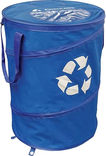 Vista 6 de Coghlan's - Cubo de reciclaje plegable y ligero – Cubo de residuos plegable para acampada, viajes y uso al aire libre – Durable, portátil y que Azul