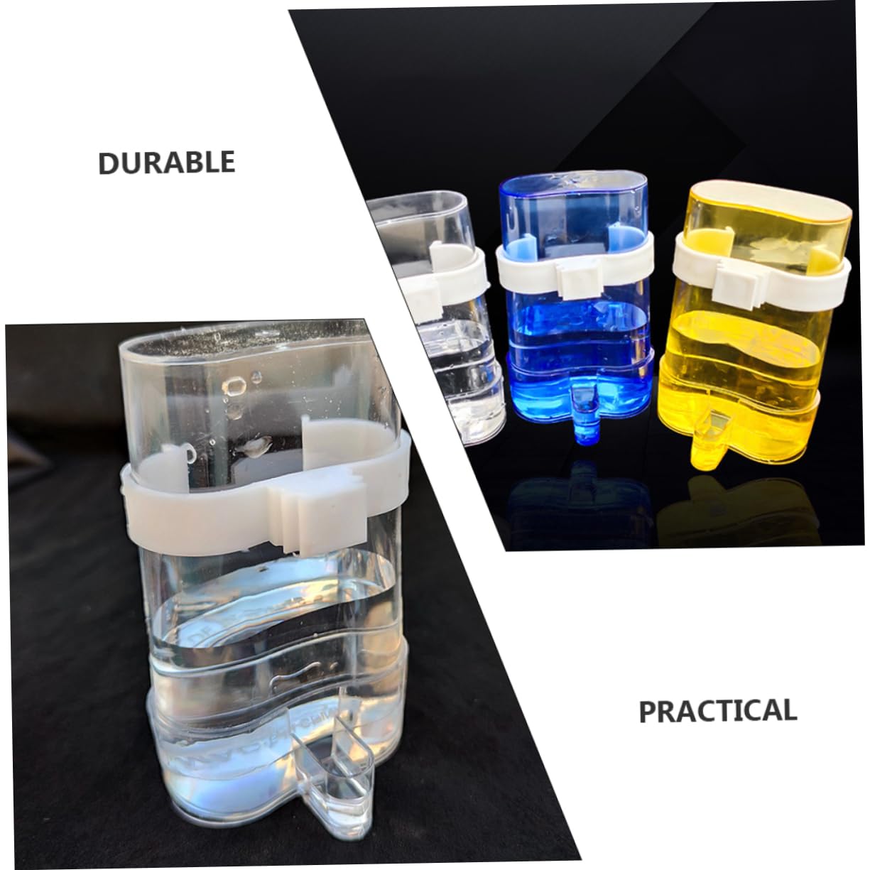 Angoily Distributore Automatico di Acqua e Cibo per Pappagalli Uccelli Gabbia 12 Pezzi Pratico in Plastica per Uso Interno ed Esterno